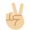 Victory Hand - Medium Light emoji on Twitter
